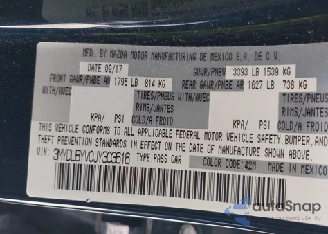 2018 Toyota Yaris Ia из США, поврежденный, VIN 3MYDLBYV0JY303616